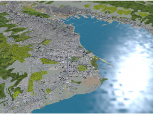 Novorossiysk city Russia 25km Modelo 3D