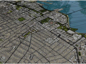 Novorossiysk city Russia 25km 3D Model