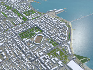 Novorossiysk city Russia 25km Modelo 3D