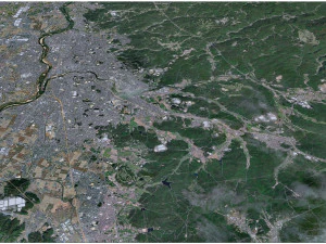 Okazaki Aichi city Japan 40km 3D Model