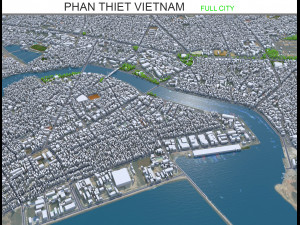 Phan Thiet city Vietnam 60km Modelo 3D