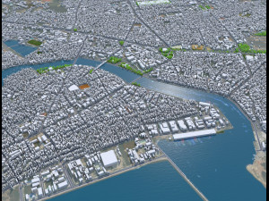 Phan Thiet city Vietnam 60km Modelo 3D