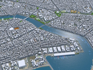 Phan Thiet city Vietnam 60km Modelo 3D