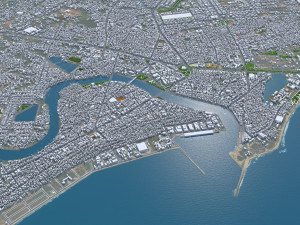 Phan Thiet city Vietnam 60km Modelo 3D