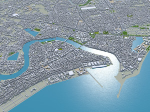 Phan Thiet city Vietnam 60km Modelo 3D