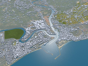 Phan Thiet city Vietnam 60km Modelo 3D