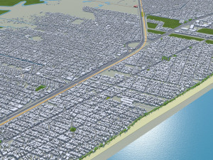 Praia Grande city Brazil 40km 3D मॉडल