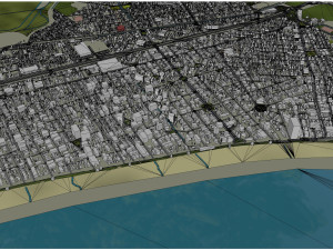 Praia Grande city Brazil 40km 3D मॉडल