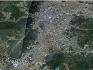 Ciudad de Sangju si Corea del Sur 20 km Modelo 3D