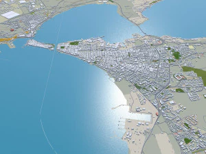 Taranto city Italy 25km 3D Model