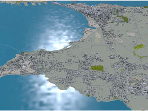 Taranto city Italy 25km 3D Model