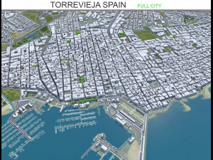Stadt Torrevieja Spanien 10 km 3D Modell