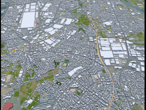 Toyota City Japan 60km Modèle 3D