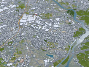 Toyota City Japan 60km 3D Model