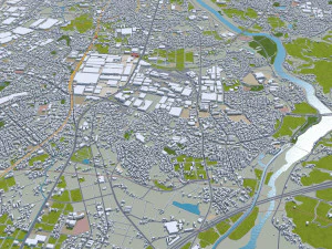 Toyota City Japan 60km 3D Model