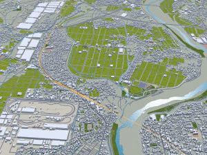 Toyota City Japan 60km 3D Model