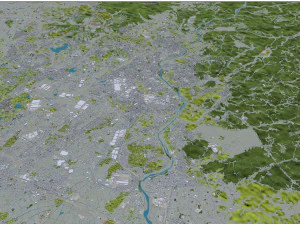 Toyota City Japan 60km 3D Model