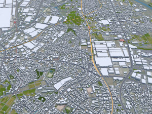 Toyota City Japan 60km Modèle 3D