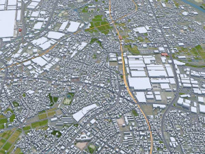 Toyota City Japan 60km 3D Model