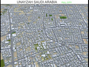Unayzah Saudi-Arabien 30 km 3D Modell