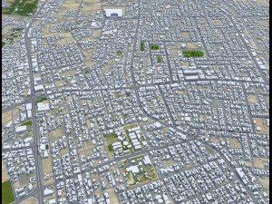 Unayzah Ar&aacute;bia Saudita 30 km Modelo 3D