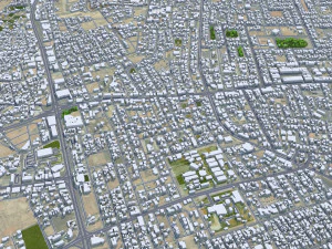 Unayzah Ar&aacute;bia Saudita 30 km Modelo 3D