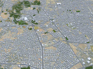 Unayzah Ar&aacute;bia Saudita 30 km Modelo 3D