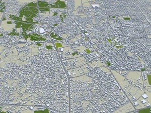 Unayzah Ar&aacute;bia Saudita 30 km Modelo 3D
