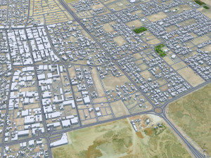 Unayzah Saudi Arabia 30km 3D Model