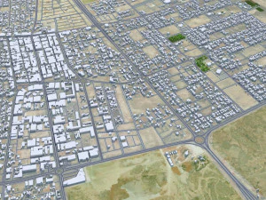 Unayzah Ar&aacute;bia Saudita 30 km Modelo 3D