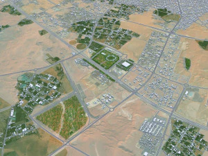 Unayzah Ar&aacute;bia Saudita 30 km Modelo 3D