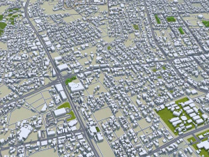 Unayzah Ar&aacute;bia Saudita 30 km Modelo 3D