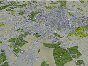 Unayzah Ar&aacute;bia Saudita 30 km Modelo 3D