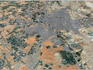 Unayzah Ar&aacute;bia Saudita 30 km Modelo 3D