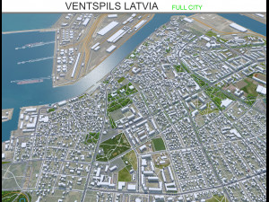 Ventspils city Latvia 30km Modelo 3D