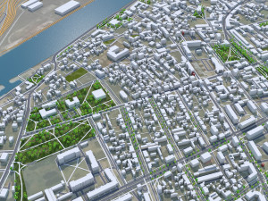 Ventspils city Latvia 30km 3D Model