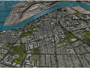 Ventspils city Latvia 30km 3D Model