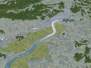 Yecheon city South Korea 30km 3D 모델