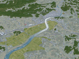 Yecheon city South Korea 30km 3D Model