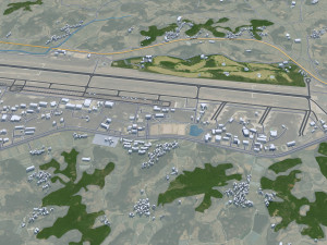 Yecheon city South Korea 30km 3D 모델