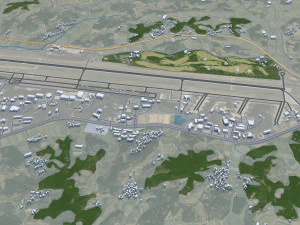 Yecheon city South Korea 30km 3D Model