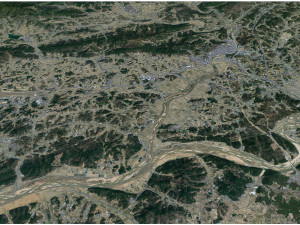 Yecheon city South Korea 30km 3D 모델