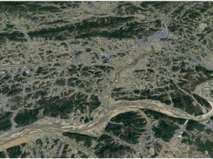 Yecheon city South Korea 30km 3D Model