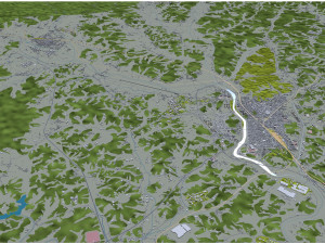 Yeongju city South Korea 30km 3D Модель