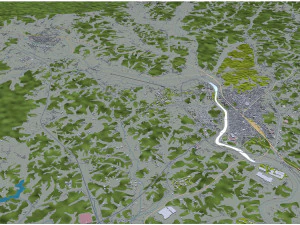 Yeongju city South Korea 30km 3D Model