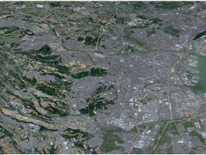 Yokkaichi Mie city Japan 35km 3D Model