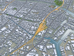Yokkaichi Mie city Japan 35km Modelo 3D