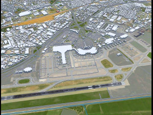 Algiers International Airport Houari Boumediene 20km 3D Model