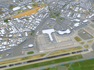 Algiers International Airport Houari Boumediene 20km 3D Model