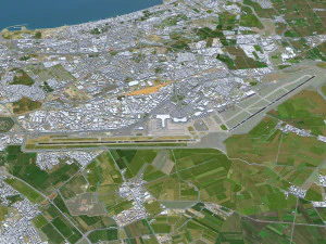 Algiers International Airport Houari Boumediene 20km 3D Model